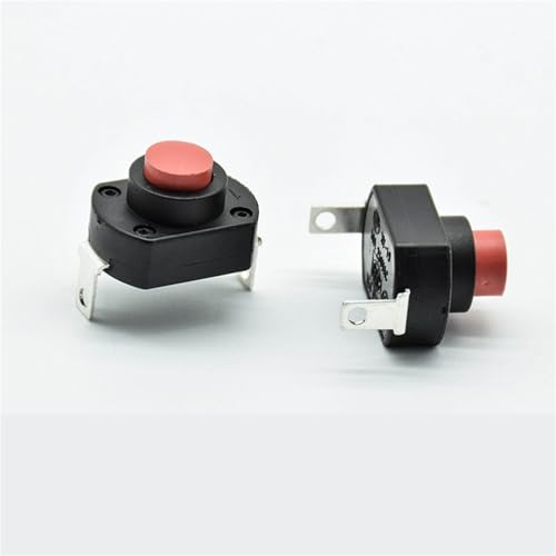 6A/10A Höhe 13,5/15,5/18,5mm UPS Schalter Taschenlampe Selbst Locking Push Button Power Schalter 2Pcs(13.5mm) von QEJBQKWU