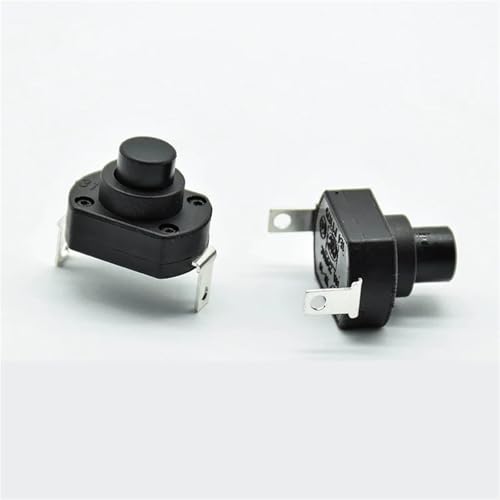 6A/10A Höhe 13,5/15,5/18,5mm UPS Schalter Taschenlampe Selbst Locking Push Button Power Schalter 2Pcs(15.5mm) von QEJBQKWU