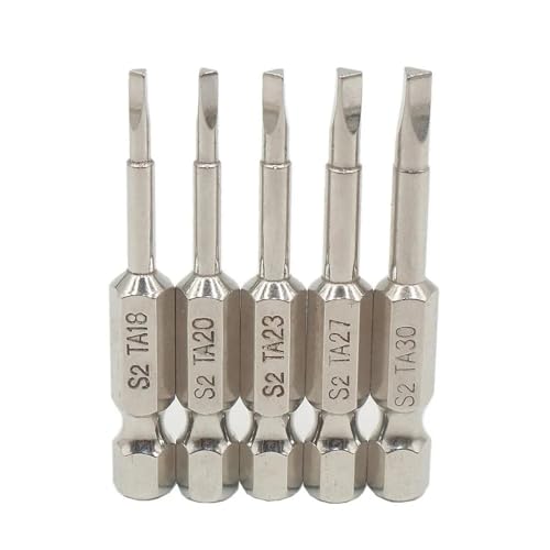 Magnetische Schraubendreher-Bits aus S2-Stahl, 50 mm, 1/4 Zoll, 5 Stück Magnetische Schraubendreher-Bits aus S2-Stahl, 50 mm, 1/4 Zoll, 5 Stück von QEJBQKWU