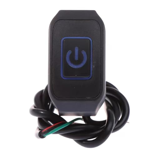 Motorrad Modifizierter Schalterknopf mit Licht Scheinwerfer Hupensteuerung EIN AUS-Taste Lenkerhalterung 1St(Blue) von QEJBQKWU