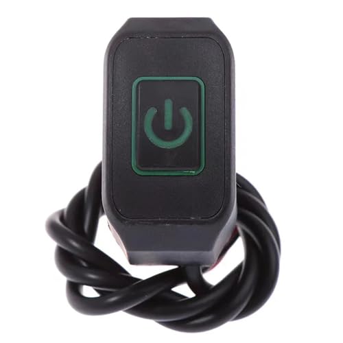 Motorrad Modifizierter Schalterknopf mit Licht Scheinwerfer Hupensteuerung EIN AUS-Taste Lenkerhalterung 1St(Green) von QEJBQKWU