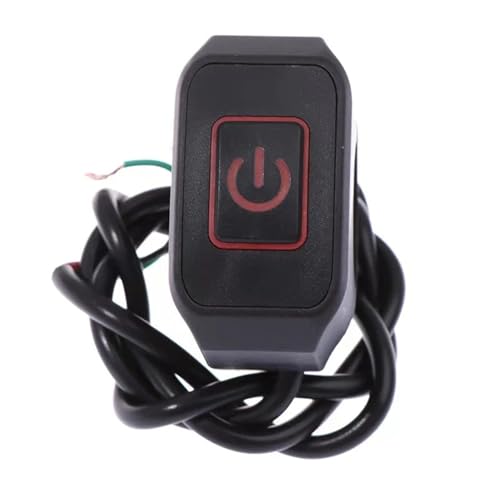 Motorrad Modifizierter Schalterknopf mit Licht Scheinwerfer Hupensteuerung EIN AUS-Taste Lenkerhalterung 1St(Red) von QEJBQKWU