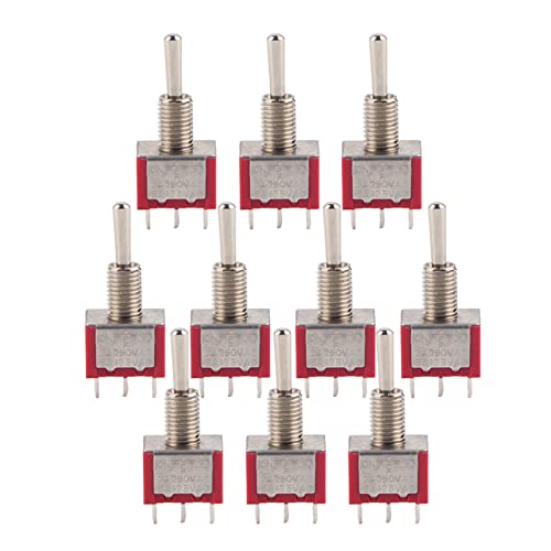Kippschalter DPDT 6 PIN 6mm 2A+250 VAC 5A+125 VAC 10PCS 3 Position Automobile Home Appliance Industrial Control von QERLONG