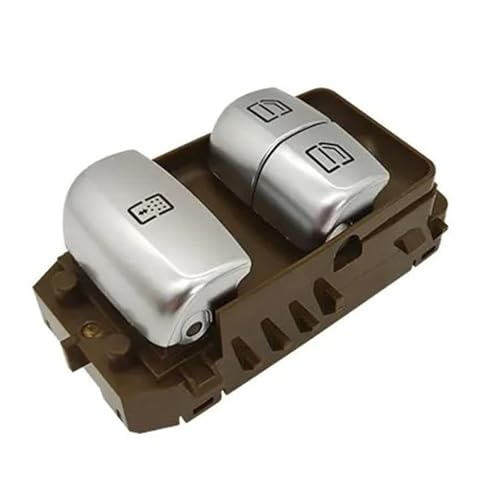 Fensterheber Schalter Für Benz E Klasse E200 E260 E300 E350 Für W213 2016-2023 Ersatz 2229050009 Auto Hinten Tür Elektrische Power Master Fenster Schalter Taste Power Fenster(Brown) von QGBKLZNZHP