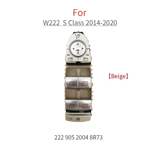 Fensterheber Schalter Für Benz E SClass E260 E300 S350 S400 2229052004 Für W222 W213 Auto Elektrische Fensterheber Schalter Master Panel Taste Power Fenster(Beige) von QGBKLZNZHP