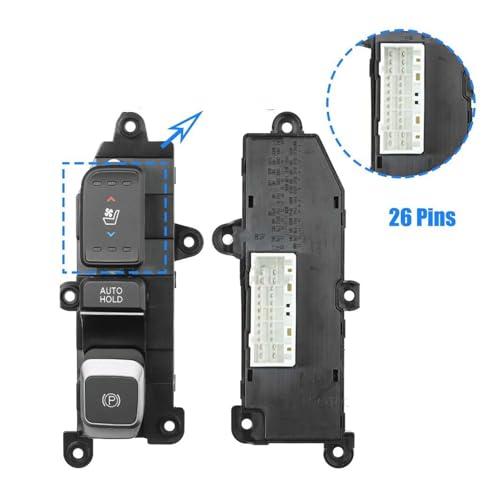 Fensterheber Schalter Für Hyundai Für Santa Fe DM 2013 2014 Für Santa Fe XL 2017 2018 2019 93310-2W200 Elektrische Parkbremse Schalter Auto Halten Taste Taste Power Fenster(93310-2W315) von QGBKLZNZHP