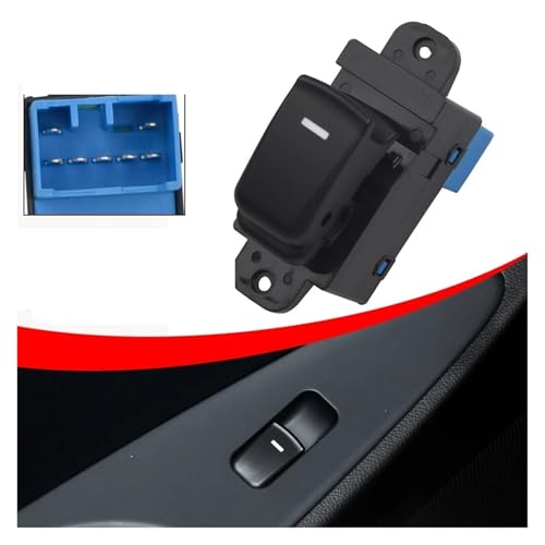 Fensterheber Schalter Für Hyundai NF Für Sonata 2008 2009 2010 93580-3K500 93580-3S000 Fenster Hauptschalter Glas Heber Taste Taste Power Fenster(Black Passenger) von QGBKLZNZHP