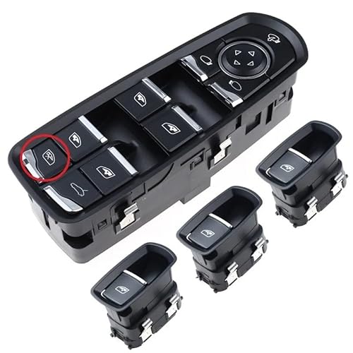 Fensterheber Schalter Für Panamera Für Cayenne Für Macan 2011-2017 7PP959855C 7PP959858RDML 7PP959858MDML Power Fenster Schalter Auto Zubehör Taste Power Fenster(Set Window) von QGBKLZNZHP