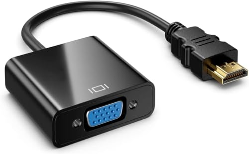 QGECEN HDMI to VGA, Gold-Plated HDMI to VGA Adapter (Male to Female) für Computer, Desktop, Laptop, PC, Monitor, Projektor, HDTV, Chromebook, Raspberry Pi, Roku, PS3, Xbox, Kamera und More von QGECEN