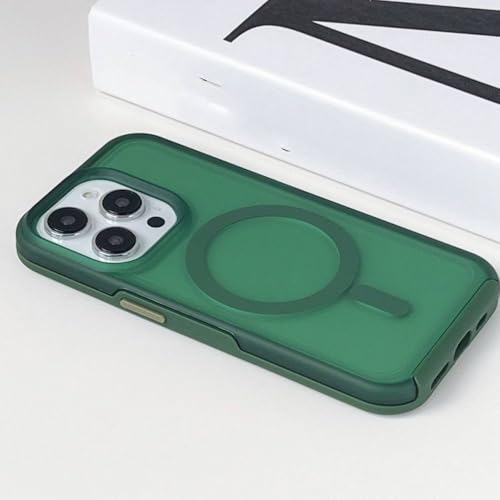 QGGNMGT Farbige kabellose Ladehülle für iPhone 16 13 12 15 14Pro 13Pro Max, magnetisch, mattiert, Schutzhülle, Armeegrün, für iPhone 16 Pro Max QGGNMGT Farbige kabellose Ladehülle für iPhone 16 13 12 15 14Pro 13Pro Max, magnetisch, mattiert, Schutzhülle, Armeegrün, für iPhone 16 Pro Max von QGGNMGT