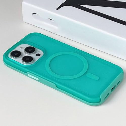 QGGNMGT Farbige kabellose Ladehülle für iPhone 16 13 12 15 14Pro 13Pro Max, magnetisch, mattiert, Schutzhülle, Mintgrün, für iPhone 15 Plus QGGNMGT Farbige kabellose Ladehülle für iPhone 16 13 12 15 14Pro 13Pro Max, magnetisch, mattiert, Schutzhülle, Mintgrün, für iPhone 15 Plus von QGGNMGT