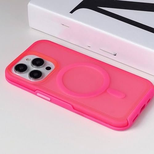 QGGNMGT Farbige kabellose Ladehülle für iPhone 16 13 12 15 14Pro 13Pro Max, magnetisch, mattiert, Schutzhülle, Neonpink, für iPhone 12 QGGNMGT Farbige kabellose Ladehülle für iPhone 16 13 12 15 14Pro 13Pro Max, magnetisch, mattiert, Schutzhülle, Neonpink, für iPhone 12 von QGGNMGT