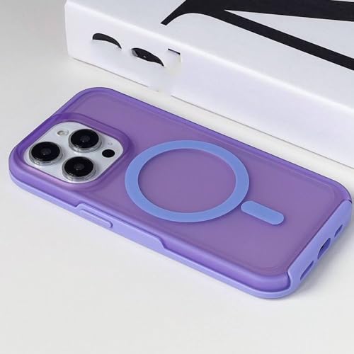 QGGNMGT Farbige kabellose Ladehülle für iPhone 16 13 12 15 14Pro 13Pro Max, magnetisch, mattiert, Schutzhülle, violett, für iPhone 12 Pro QGGNMGT Farbige kabellose Ladehülle für iPhone 16 13 12 15 14Pro 13Pro Max, magnetisch, mattiert, Schutzhülle, violett, für iPhone 12 Pro von QGGNMGT