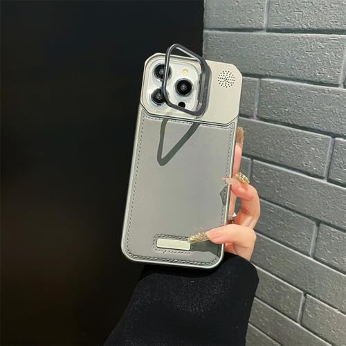 QGGNMGT Für iPhone 16 15 14 13 12 11 Pro Max Plus Rahmenlose Kamerahalterung Matte Leder-Telefonhülle Objektivständerhalter Schutzhülle, Grau, Für iPhone 15 Plus QGGNMGT Für iPhone 16 15 14 13 12 11 Pro Max Plus Rahmenlose Kamerahalterung Matte Leder-Telefonhülle Objektivständerhalter Schutzhülle, Grau, Für iPhone 15 Plus von QGGNMGT