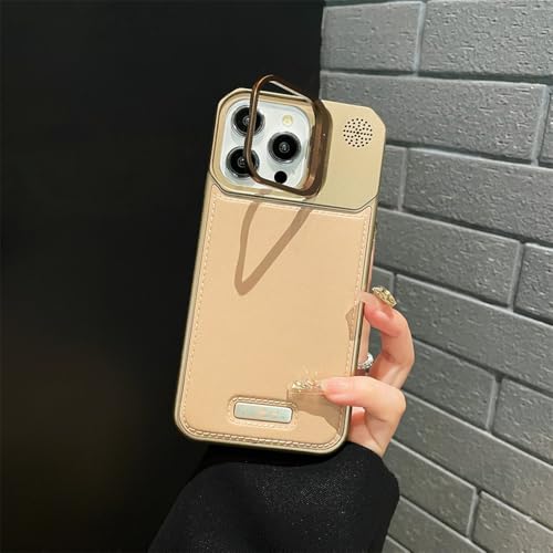 QGGNMGT Für iPhone 16 15 14 13 12 11 Pro Max Plus Rahmenlose Kamerahalterung Matte Leder-Telefonhülle Objektivständerhalter Schutzhülle, Khaki, Für iPhone 15 Pro Max QGGNMGT Für iPhone 16 15 14 13 12 11 Pro Max Plus Rahmenlose Kamerahalterung Matte Leder-Telefonhülle Objektivständerhalter Schutzhülle, Khaki, Für iPhone 15 Pro Max von QGGNMGT