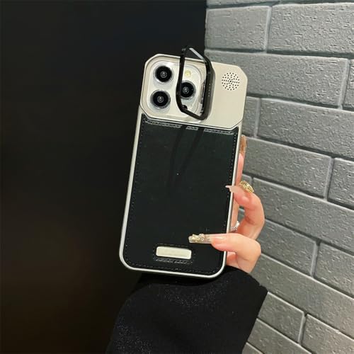 QGGNMGT Für iPhone 16 15 14 13 12 11 Pro Max Plus Rahmenlose Kamerahalterung Matte Leder-Telefonhülle Objektivständerhalter Schutzhülle, Schwarz, Für iPhone 16 Pro Max QGGNMGT Für iPhone 16 15 14 13 12 11 Pro Max Plus Rahmenlose Kamerahalterung Matte Leder-Telefonhülle Objektivständerhalter Schutzhülle, Schwarz, Für iPhone 16 Pro Max von QGGNMGT