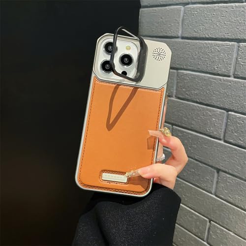 QGGNMGT Für iPhone 16 15 14 13 12 11 Pro Max Plus Rahmenlose Kamerahalterung Matte Leder-Telefonhülle Objektivständerhalter Schutzhülle, braun, für iPhone 14 Pro Max QGGNMGT Für iPhone 16 15 14 13 12 11 Pro Max Plus Rahmenlose Kamerahalterung Matte Leder-Telefonhülle Objektivständerhalter Schutzhülle, braun, für iPhone 14 Pro Max von QGGNMGT