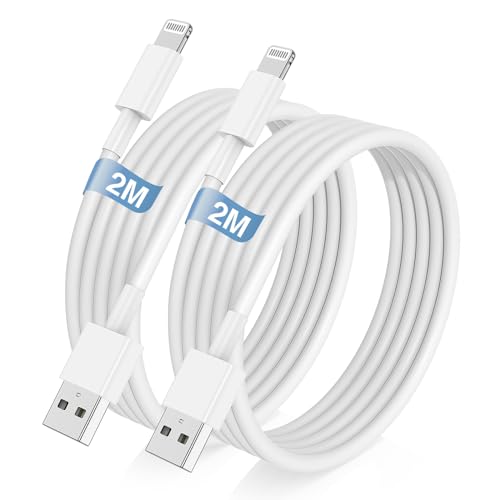 Câble iPhone 2M, [Apple Certified] Lot de 2 Chargeur iPhone Original, Long Fil Cordon Lightning vers USB A Rapide, Cable de Charge pour Apple iPhone 14 Pro Max/13 Mini/12/11/X/XS/XR/8 Plus/7/6 von QGRHO