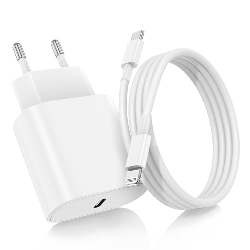 iPhone 14 Ladegerät mit Ladekabel 2m, [MFi Certified] USB C auf Lightning Kabel mit Schnellladegerät,Typ C Netzteil Stecker Adapter Original für Apple iPhone 14 Pro Max/13 Mini/12/11/XR/XS/SE/8 Plus von QGRHO