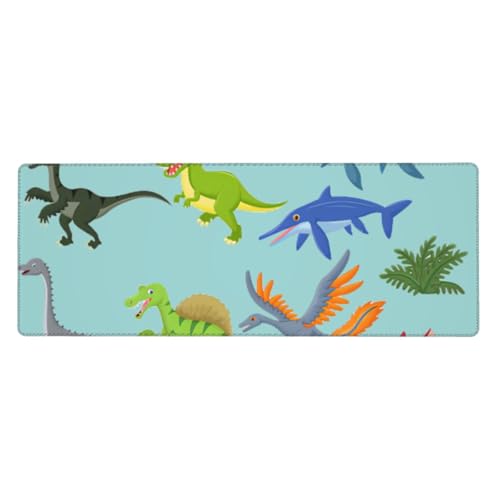 QGWDYYJQ Mauspad mit Cartoon-Dinosaurier-Bildern, bedruckt, 30 x 80 cm, Tastatur-Pad, Schreibtisch-Schutz-Pad QGWDYYJQ Mauspad mit Cartoon-Dinosaurier-Bildern, bedruckt, 30 x 80 cm, Tastatur-Pad, Schreibtisch-Schutz-Pad von QGWDYYJQ