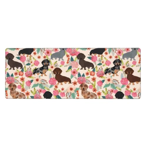 QGWDYYJQ Mauspad mit Dackel-Motiv, 30 x 80 cm, Tastatur-Pad, Schreibtisch-Schutz-Pad QGWDYYJQ Mauspad mit Dackel-Motiv, 30 x 80 cm, Tastatur-Pad, Schreibtisch-Schutz-Pad von QGWDYYJQ