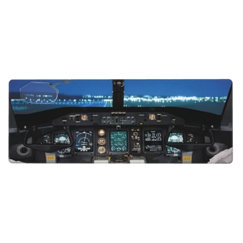 QGWDYYJQ Mauspad mit Flugzeug-Cockpit, bedruckt, 30 x 80 cm, Tastatur-Pad, Schreibtisch-Schutz-Pad QGWDYYJQ Mauspad mit Flugzeug-Cockpit, bedruckt, 30 x 80 cm, Tastatur-Pad, Schreibtisch-Schutz-Pad von QGWDYYJQ