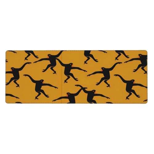 QGWDYYJQ Mauspad mit Gibbon-Affenmotiv, 30 x 80 cm, Schwarz QGWDYYJQ Mauspad mit Gibbon-Affenmotiv, 30 x 80 cm, Schwarz von QGWDYYJQ