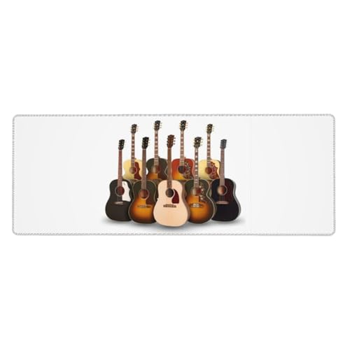 QGWDYYJQ Mauspad mit Gitarren-Motiv, 30 x 80 cm, Tastatur-Pad, Schreibtisch-Schutz-Pad QGWDYYJQ Mauspad mit Gitarren-Motiv, 30 x 80 cm, Tastatur-Pad, Schreibtisch-Schutz-Pad von QGWDYYJQ