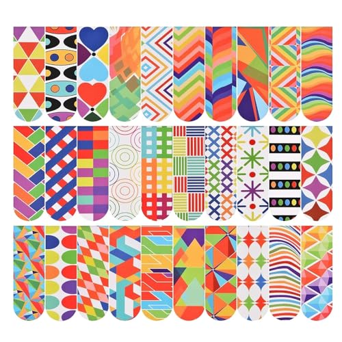 QHFlashbuy Magnetische Lesezeichen, 30 Stück, Bunt, Magnetic Bookmarks für Büro, Lesebriefpapier von QHFlashbuy