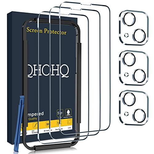 QHOHQ 3 Stück Panzer Schutz Glas für iPhone 14 / iPhone 13 mit 3 Stück Kameraschutz, 9H Härte Panzer folie Schutzfolie, HD Displayschutz Folie, Anti-Kratzer, Bläschenfrei QHOHQ 3 Stück Panzer Schutz Glas für iPhone 14 / iPhone 13 mit 3 Stück Kameraschutz, 9H Härte Panzer folie Schutzfolie, HD Displayschutz Folie, Anti-Kratzer, Bläschenfrei von QHOHQ