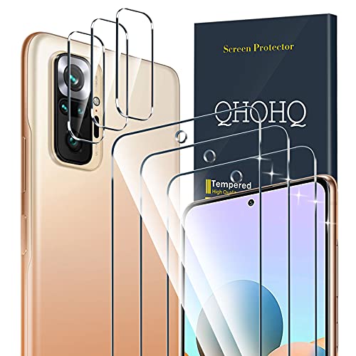 QHOHQ 3 Stück Schutzfolie für Xiaomi Redmi Note 10 Pro/Note 10 Pro Max mit 3 Stück Kamera Schutzfolie, Panzer folie Membran, 9H Härte - HD - Anti-Kratz - Blasenfrei - Einfach Installieren QHOHQ 3 Stück Schutzfolie für Xiaomi Redmi Note 10 Pro/Note 10 Pro Max mit 3 Stück Kamera Schutzfolie, Panzer folie Membran, 9H Härte - HD - Anti-Kratz - Blasenfrei - Einfach Installieren von QHOHQ