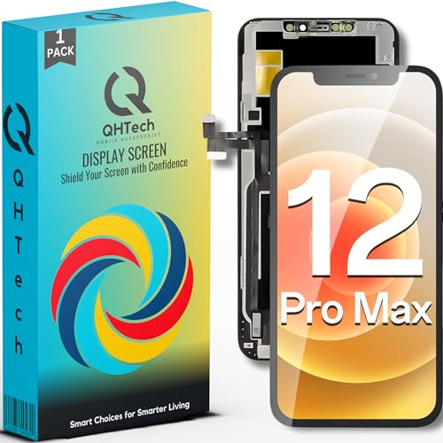 QHTech Display für iPhone-12-Pro-Max LCD 6.7" Bildschirm Ersatz FHD Touchscreen 3D Touch Digitizer, Ersatzteil for (iPhone 12 Pro Max) von QHTech