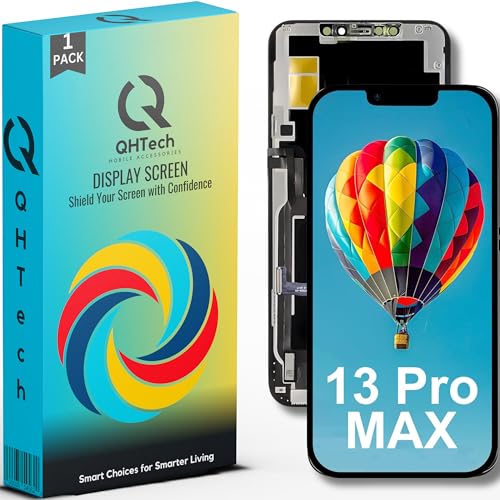 QHTech Display für iPhone-13-Pro-Max LCD 6.68" Bildschirm Ersatz FHD Touchscreen 3D Touch Digitizer, Ersatzteil for (iPhone 13 Pro Max) von QHTech