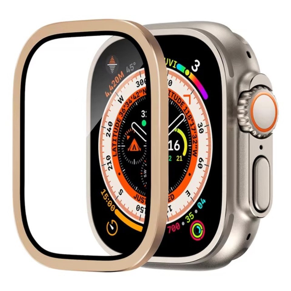 QHTech Displayschutzfolie Aluminiumlegierung Gehäuse mit HD Gehärtetem Glas Displayschutz, Schützt Ihr Apple Watch Ultra 2 mit einem robusten Aluminiumrahmen QHTech Displayschutzfolie Aluminiumlegierung Gehäuse mit HD Gehärtetem Glas Displayschutz, Schützt Ihr Apple Watch Ultra 2 mit einem robusten Aluminiumrahmen von QHTech