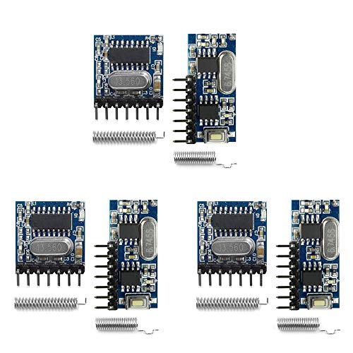 QIACHIP Kabellos rx480e 433 MHz Funk Modul RF Empfänger Sender Für Arduino Raspberry pi 3 Sätze 4 Kanal Ausgang Link Kit mit 1527 Lerncode für die Fernbedienung von QIACHIP