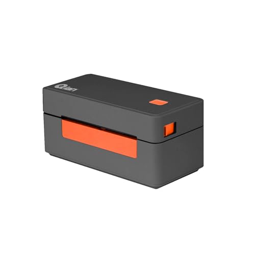 Qian USB Bluetooth 108 108mm Thermo-Etikettendrucker 4x6 203dpi | Fanfold, Rollen-Etiketten | Geschwindigkeit 152 mm/s | Print App | Treiber Windows, Linux, Mac | Bluetooth 4.2, USB A 2.0 von QIAN