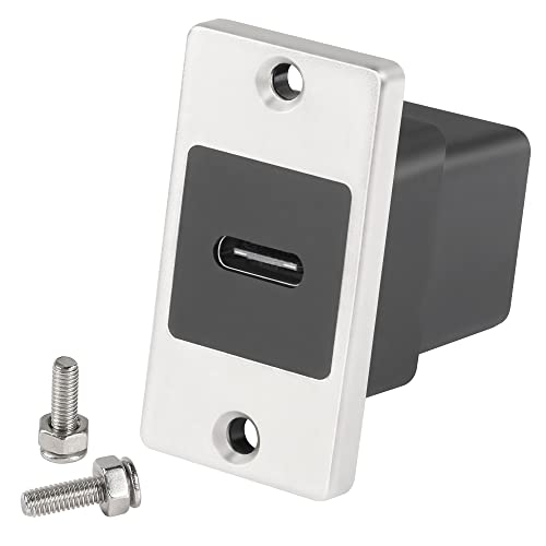 QIANRENON 10Gbps USB C Rechteckiger Panel Adapter USB C 3.1 Buchse auf Buchse Panel Montage Anschluss USB C Einbaubuchse Daten modul 5V/2.1A Laden, für Montage an Gerätepanel Desktop Wänd QIANRENON 10Gbps USB C Rechteckiger Panel Adapter USB C 3.1 Buchse auf Buchse Panel Montage Anschluss USB C Einbaubuchse Daten modul 5V/2.1A Laden, für Montage an Gerätepanel Desktop Wänd von QIANRENON
