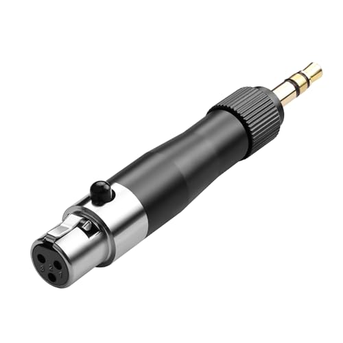 QIANRENON 3,5 mm auf Mini XLR Kopfhörer Adapter Verriegelte TRS 3.5mm Stecker auf 3Pin Mini XLR Buchse Mikrofon Beltpack Anschluss Verriegelbarer 1/8 auf Mini XLR Konverter, für Drahtlose Mikrofone QIANRENON 3,5 mm auf Mini XLR Kopfhörer Adapter Verriegelte TRS 3.5mm Stecker auf 3Pin Mini XLR Buchse Mikrofon Beltpack Anschluss Verriegelbarer 1/8 auf Mini XLR Konverter, für Drahtlose Mikrofone von QIANRENON