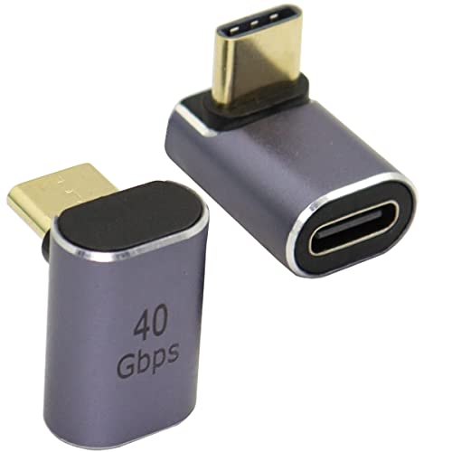 QIANRENON 40 Gbit/s USB C 90 ° Winkel Adapter USB 4.0 Type C Buchse auf Stecker rechtwinklig Koppler Datenübertragung 100 W Aufladen Type C OTG für Laptop Tablet Handy 2 Stück QIANRENON 40 Gbit/s USB C 90 ° Winkel Adapter USB 4.0 Type C Buchse auf Stecker rechtwinklig Koppler Datenübertragung 100 W Aufladen Type C OTG für Laptop Tablet Handy 2 Stück von QIANRENON
