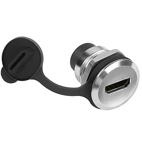 QIANRENON 4K HDMI Gewinde Befestigung Panel Montage Adapter Steckverbinder HDMI 2.0 Buchse auf Buchse Panel Verbindungen Kupplungen, Wasser- und staubdicht, für HDTV PC Monitore QIANRENON 4K HDMI Gewinde Befestigung Panel Montage Adapter Steckverbinder HDMI 2.0 Buchse auf Buchse Panel Verbindungen Kupplungen, Wasser- und staubdicht, für HDTV PC Monitore von QIANRENON