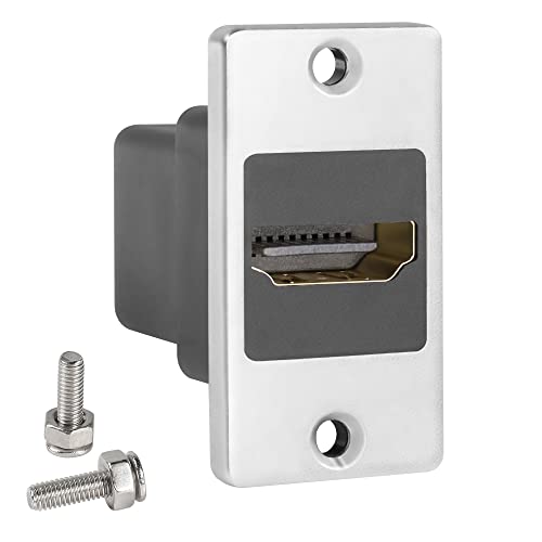 QIANRENON 4K HDMI Rechteckige Panel Adapter 2.0 Buchse Auf Buchse Montage Anschluss Einbaubuchse HD-Anzeige, Für Gerätetafeln Schreibtische, HDTV Monitor Projektor von QIANRENON