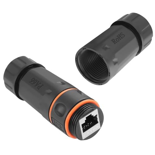 QIANRENON Cat6a RJ45 Netzwerk Wasserdichter Anschluss RJ45 8P8C Buchse auf Buchse Ethernet Draußen Versiegelt Koppler Extender IP68, mit Abschirmung, M23, für Outdoor Netzwerke LAN PoE LED QIANRENON Cat6a RJ45 Netzwerk Wasserdichter Anschluss RJ45 8P8C Buchse auf Buchse Ethernet Draußen Versiegelt Koppler Extender IP68, mit Abschirmung, M23, für Outdoor Netzwerke LAN PoE LED von QIANRENON