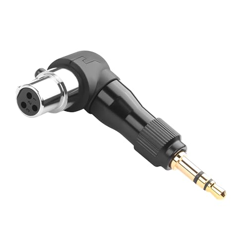 QIANRENON Einstellbarer 90° Winkel Mini XLR auf 1/8 TRS Mikrofon Anschluss 3Pin mini xLr Buchse auf Verriegelbaren TRS 3,5mm Stecker Rechtwinklig Adapter Mini-XLR Richtung Cabrio, für Sport Kopfhörer QIANRENON Einstellbarer 90° Winkel Mini XLR auf 1/8 TRS Mikrofon Anschluss 3Pin mini xLr Buchse auf Verriegelbaren TRS 3,5mm Stecker Rechtwinklig Adapter Mini-XLR Richtung Cabrio, für Sport Kopfhörer von QIANRENON