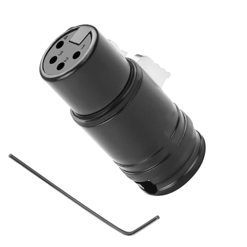 QIANRENON Kompakter 4Pin XLR Mikrofon Löten Anschluss Einstellbarer 90° Winkel xlr-4Pin Buchse Dünnes Kable Adapter Vergoldete xlR-4 Audio Steckdosen, für DIY Reparatur 4Pole, mit 0,9mm Schlüssel QIANRENON Kompakter 4Pin XLR Mikrofon Löten Anschluss Einstellbarer 90° Winkel xlr-4Pin Buchse Dünnes Kable Adapter Vergoldete xlR-4 Audio Steckdosen, für DIY Reparatur 4Pole, mit 0,9mm Schlüssel von QIANRENON