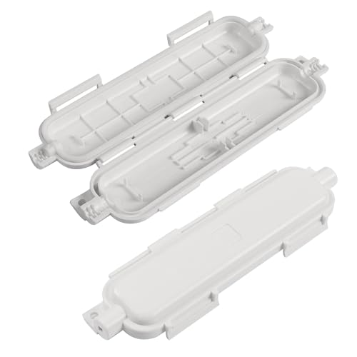 QIANRENON Outdoor Optische Faser Wasserdichte Schutzbox SC Simplex Pigtail Seriell Schutzvorrichtung FTTH Wasserdichte staubdichte Verkabelung, für optische Netzwerkverkabelung im Außenbereich, 2Pcs von QIANRENON