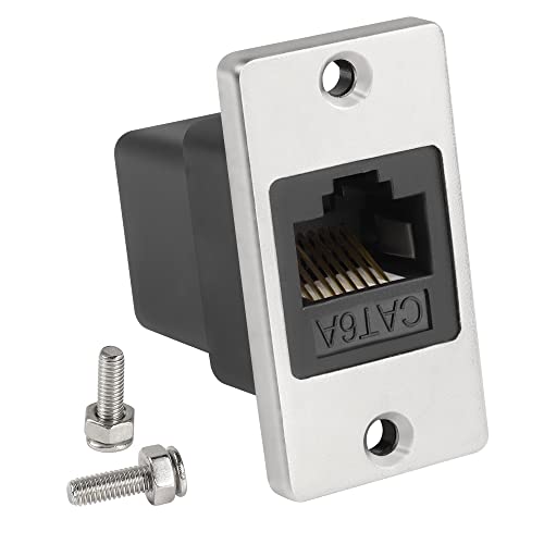 QIANRENON RJ45 Rechteckige Panel Netzwerk Adapter Cat6A RJ45 8P8C Buchse auf Buchse Panel Montage Ethernet Anschluss RJ45 Einbaubuchse Abgeschirmt, für Montage auf Gerätetafeln Schreibtischen QIANRENON RJ45 Rechteckige Panel Netzwerk Adapter Cat6A RJ45 8P8C Buchse auf Buchse Panel Montage Ethernet Anschluss RJ45 Einbaubuchse Abgeschirmt, für Montage auf Gerätetafeln Schreibtischen von QIANRENON