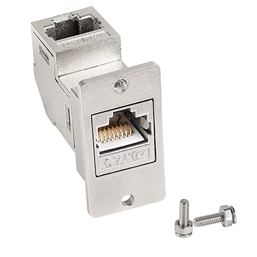 QIANRENON RJ45 Rechteckiger Panel 90° Winkel Adapter CAT6A RJ45 8P8C Buchse auf Buchse Metall Rechtwinklige Anschlüsse, Abschirmung,für industrielle Automatisierung medizinische Informationsnetzwerke QIANRENON RJ45 Rechteckiger Panel 90° Winkel Adapter CAT6A RJ45 8P8C Buchse auf Buchse Metall Rechtwinklige Anschlüsse, Abschirmung,für industrielle Automatisierung medizinische Informationsnetzwerke von QIANRENON