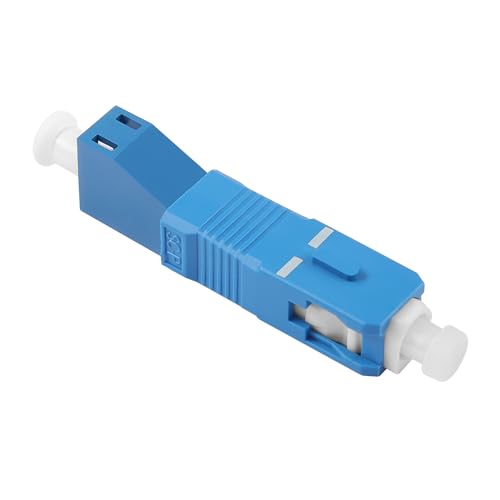 QIANRENON SC Stecker auf LC Buchse Singlemode Adapter SM 9/125μm SC/UPC auf LC/UPC Hybrid Faser Simplex Konverter SC LC Koppler, für Glasfasernetz/Patchpanel Optische Leistungsmessgerät Rotlichtstift von QIANRENON