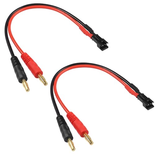 QIANRENON SM auf 4MM Bananenstecker Adapter Kabel 14AWG SM Stecker auf 4.0mm Bananenstecker Lithium Batterie B6 Balance Ladekabel, für RC Auto, Aeromodelling, Quadcopter, 25cm/9.8in, 2Pcs QIANRENON SM auf 4MM Bananenstecker Adapter Kabel 14AWG SM Stecker auf 4.0mm Bananenstecker Lithium Batterie B6 Balance Ladekabel, für RC Auto, Aeromodelling, Quadcopter, 25cm/9.8in, 2Pcs von QIANRENON
