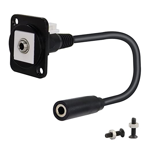 QIANRENON TRS 1/8 Stereo-Panel-Anschluss, TRS 3,5 mm Buchse auf Buchse, kurzes Kabeldurchführungs-Koppler, XLR-Panel-Halterung, für Stereo-Kabel, Lautsprecher und Kopfhörer QIANRENON TRS 1/8 Stereo-Panel-Anschluss, TRS 3,5 mm Buchse auf Buchse, kurzes Kabeldurchführungs-Koppler, XLR-Panel-Halterung, für Stereo-Kabel, Lautsprecher und Kopfhörer von QIANRENON
